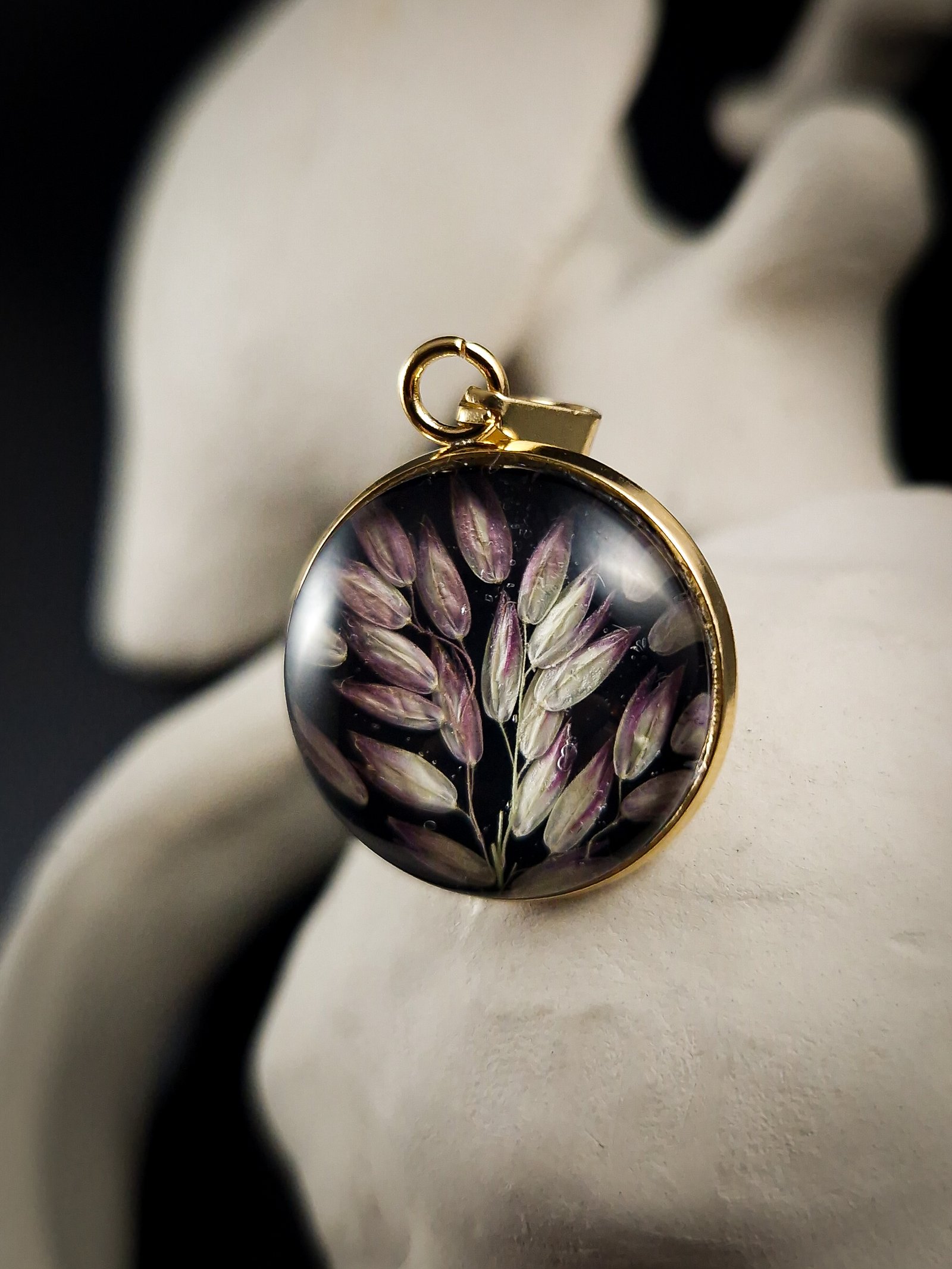 Wildblüten Medaillon • Grasblüten (Komposition)